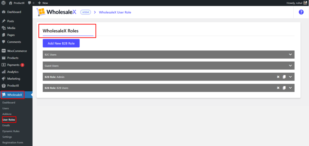 WholesaleX 13으로 WooCommerce 세금 면제를 설정하는 방법 WholesaleX User Roles