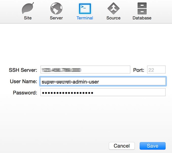 pda-ssh-export-wordpress-ฐานข้อมูล