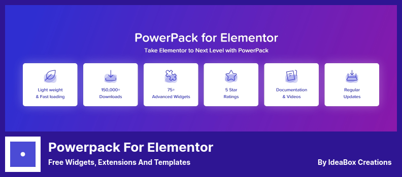 Elementor プラグイン用の Powerpack - 無料のウィジェット、拡張機能、およびテンプレート