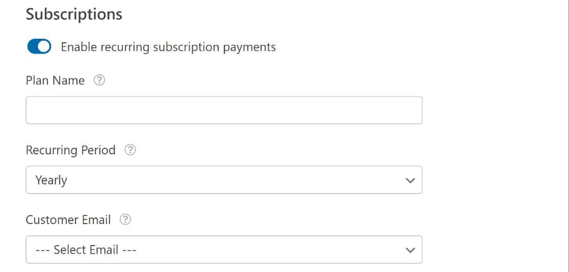 Enable recurring payments