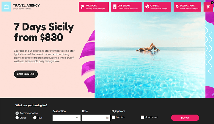 Seyahat Şirketi için 9+ En İyi WordPress Temaları 2023 8 book your travel 21