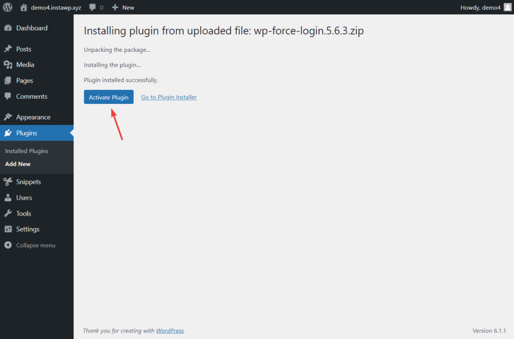 aktifkan plugin