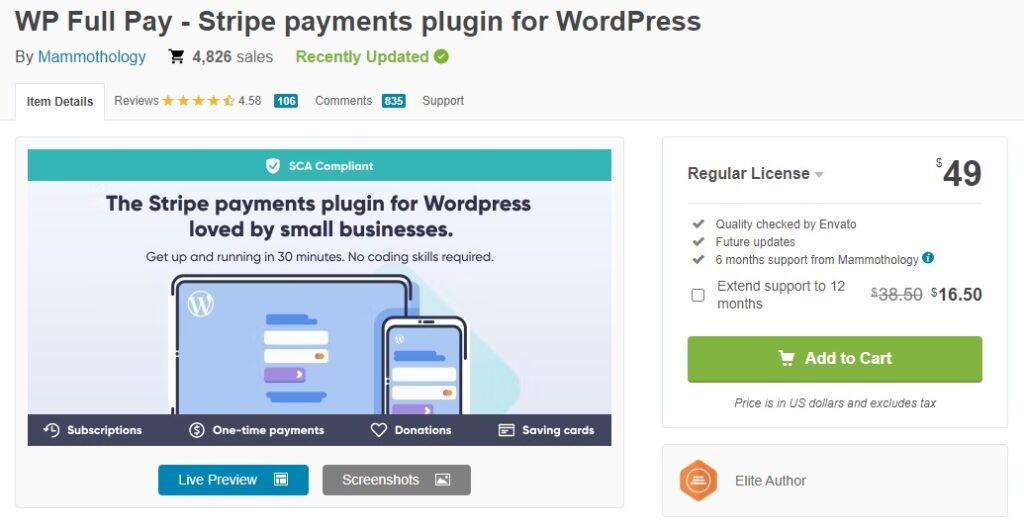 wp bezahlt die besten WordPress-Streifen-Plugins