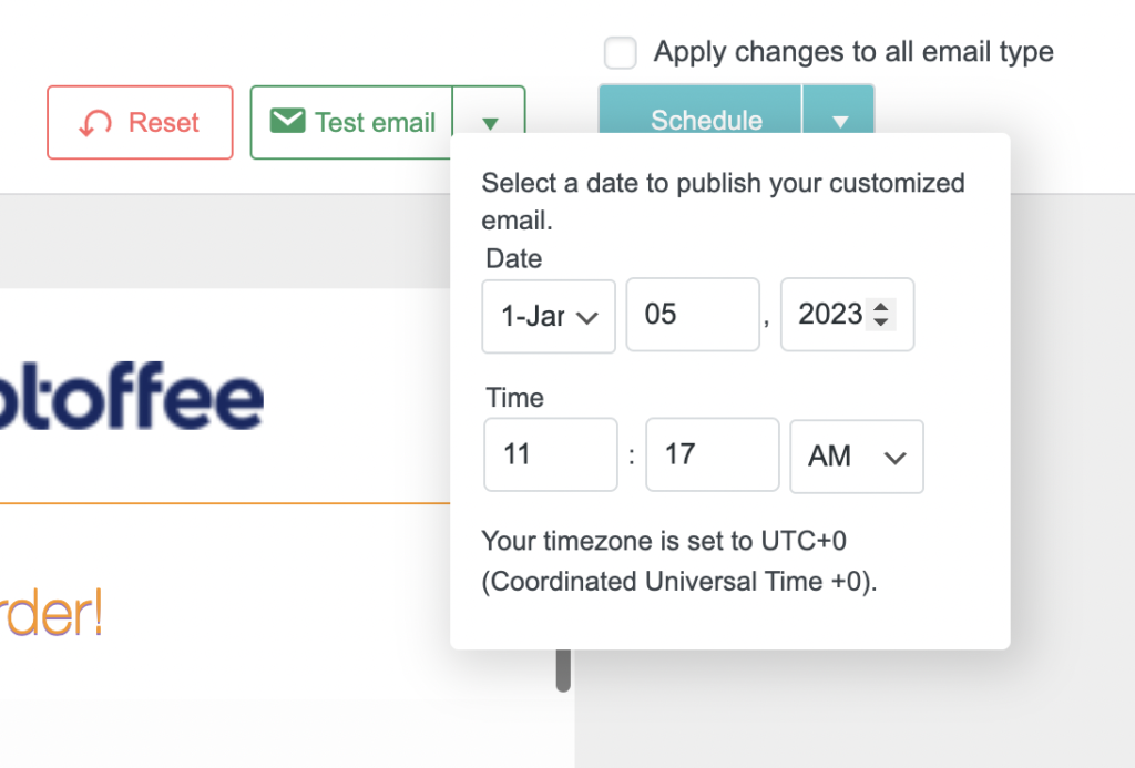 WooCommerce e-posta şablonunu yayınlamayı planlama