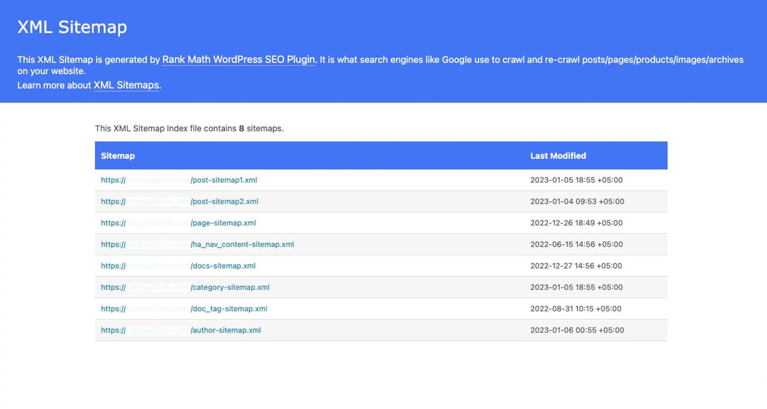 XML Sitemap