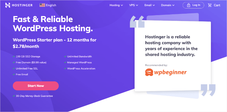hostinger - IsItWP - Detektor Tema WordPress Gratis hostinger