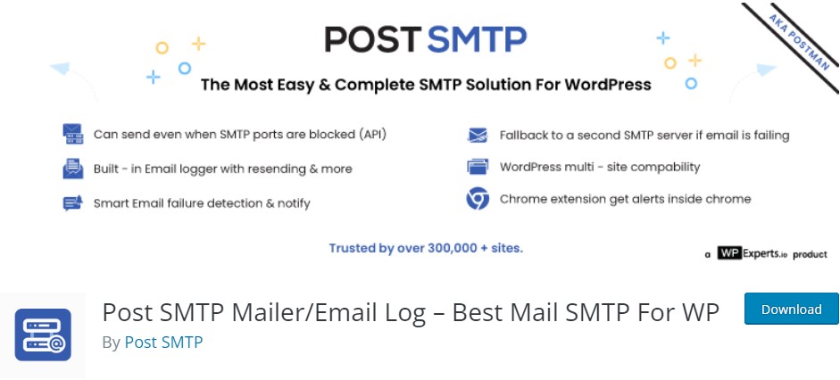 Post SMTP 메일러/이메일 로그 – WP를 위한 최고의 메일 SMTP