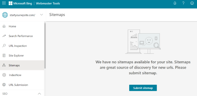 ส่งแผนผังไซต์ใน Bing Submit sitemap in Bing