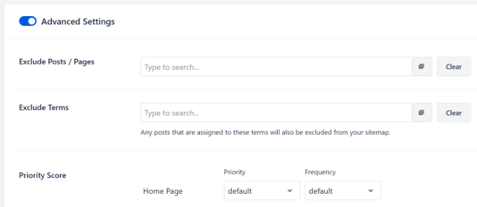 ดูการตั้งค่าเพิ่มเติมในแผนผังเว็บไซต์ View additional settings in sitemap