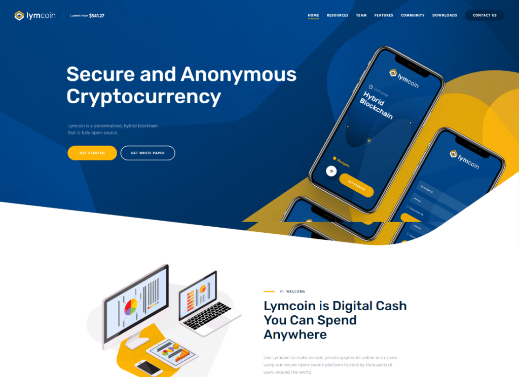 Lymcoin - Tema Cryptocurrency & ICO WordPress