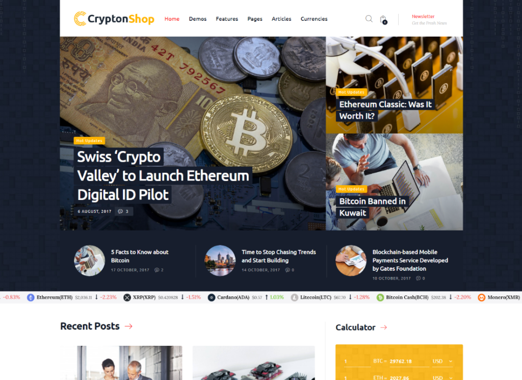 Crypton - Cryptocurrency Serba Guna & Tema WordPress ICO