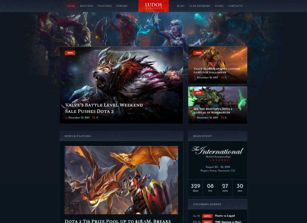 Ludos Paradise - Blog Permainan Video & Tema WordPress Esports Klan