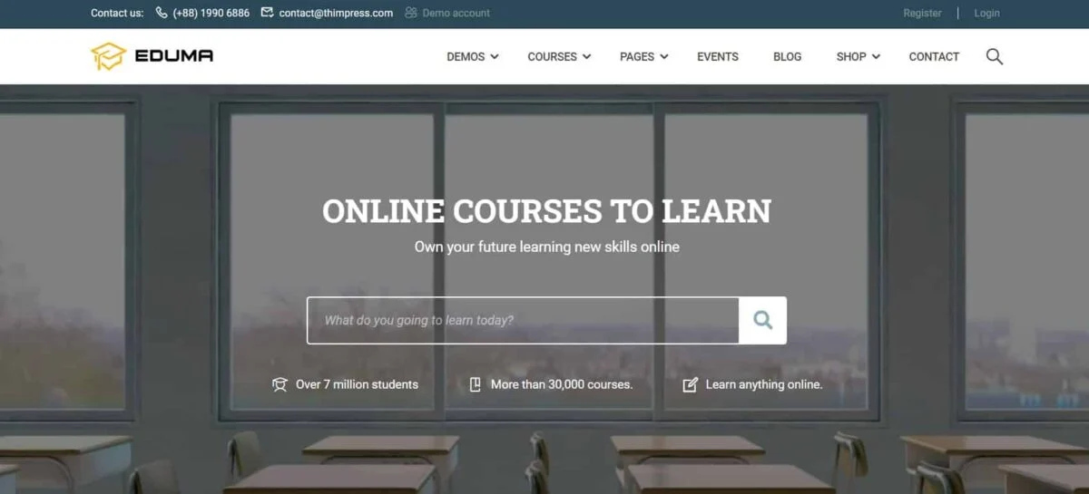 Лучшая коллекция тем WordPress LearnPress на 2023 год 74 eduma no 1 education wordpress theme on themeforest