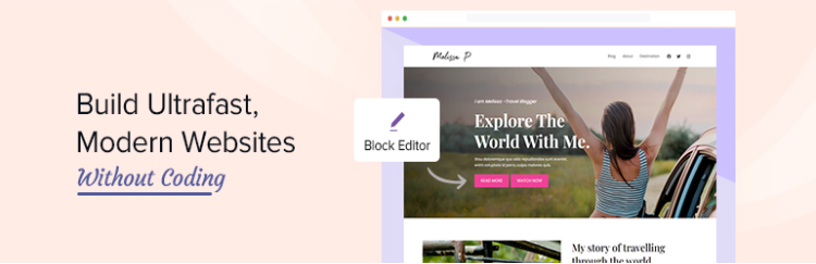 El banner de Spectra en WordPress