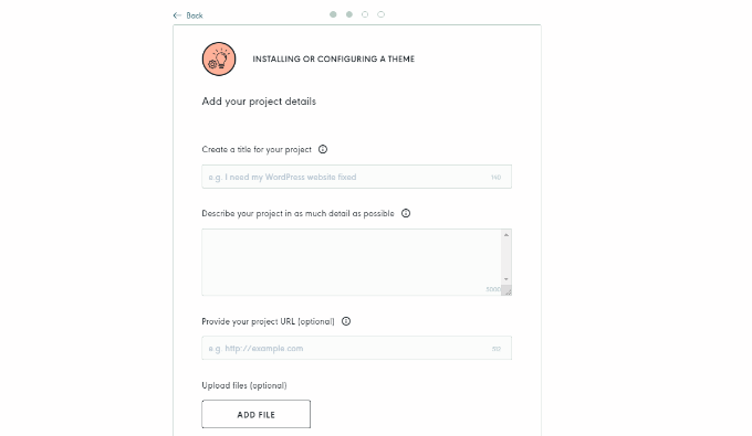 Crea un progetto in Codeable Create a project in Codeable