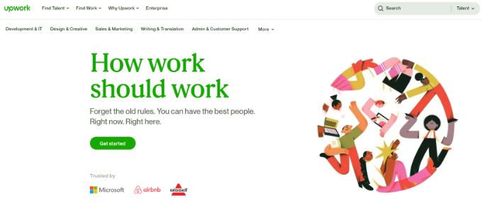 Sito Web di reclutamento di sviluppatori Upwork WordPress Upwork WordPress developer recruitment website