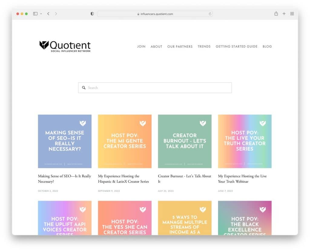 contoh blog jaringan influencer sosial hasil bagi