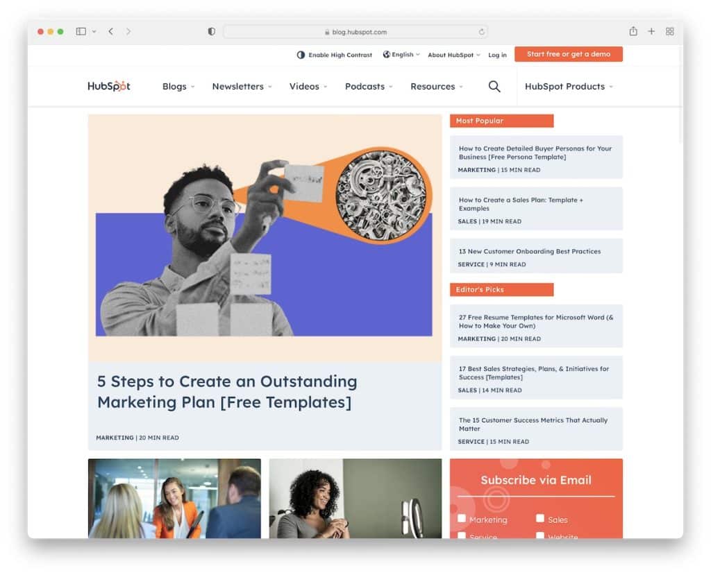 contoh blog hubspot