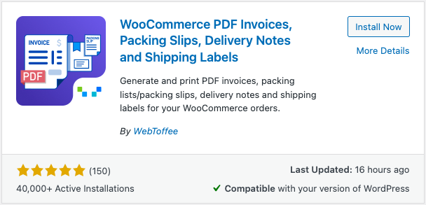 Plug-in fatture PDF WooCommerce
