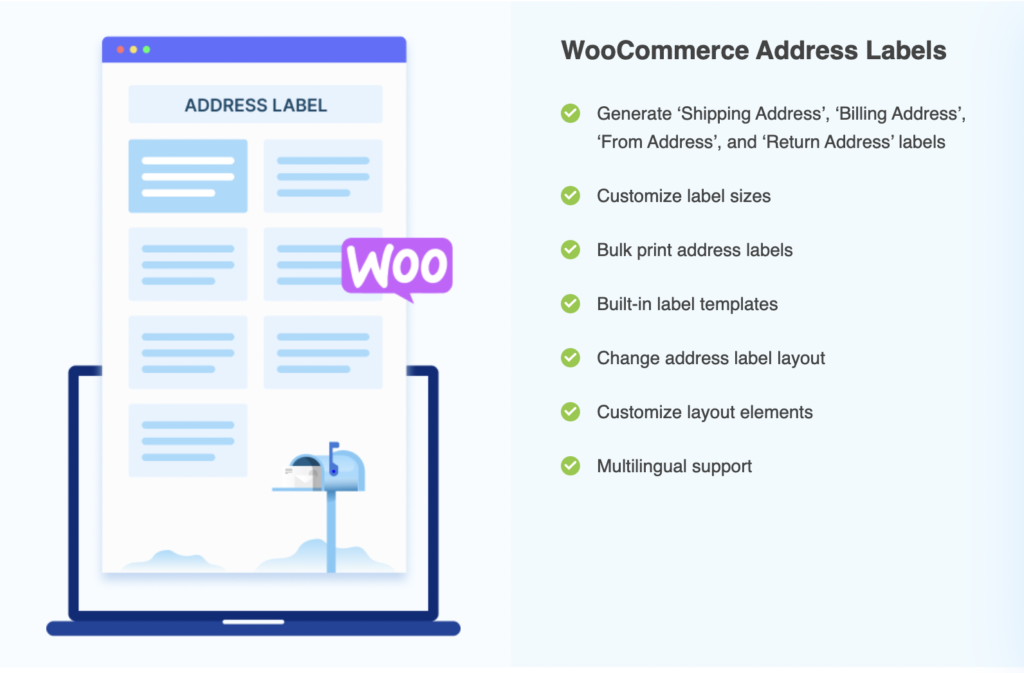 WooCommerce 주소 라벨 플러그인