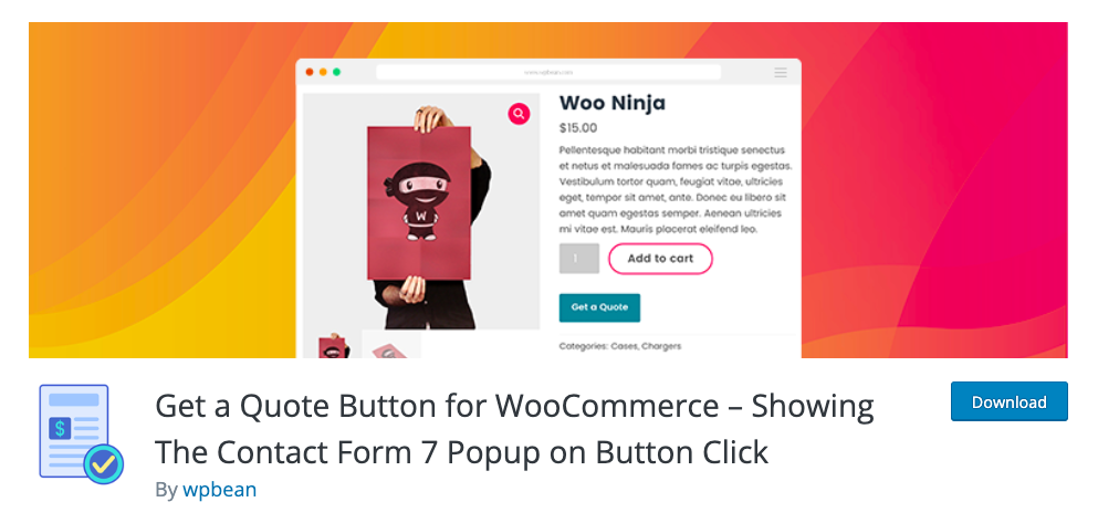 ปุ่มใบเสนอราคา WooCommerce โดย wpbean