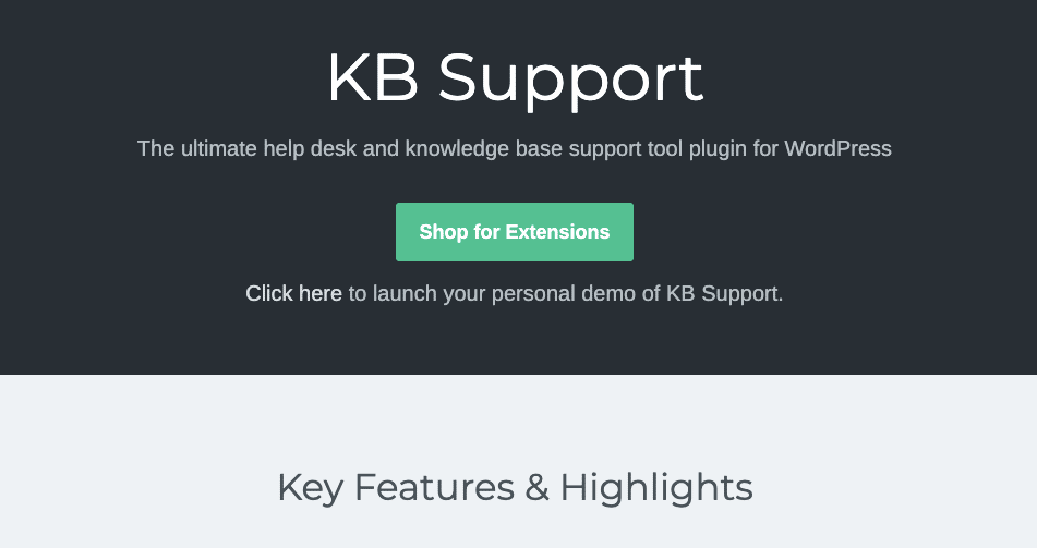 ปลั๊กอินเครื่องมือสนับสนุนฐานความรู้ KB Support สำหรับ WordPress