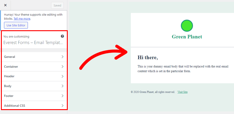 Sesuaikan Template Email Anda Dengan Formulir Everest
