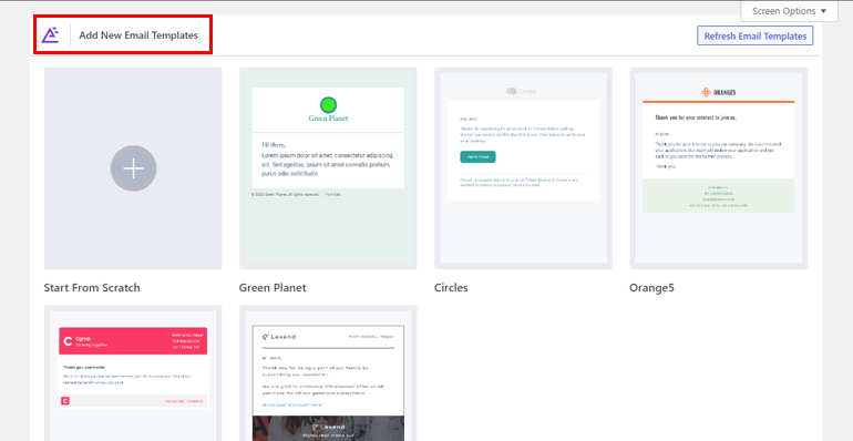 Halaman Template Email