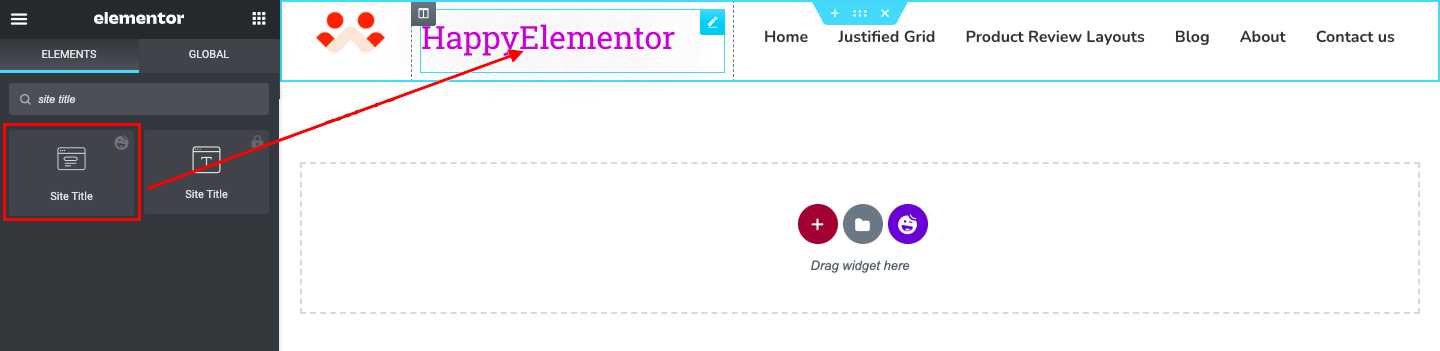HappyAddons introduce Generatorul de teme gratuit pentru utilizatorii Elementor 6 How to Add Site Title to Your Elementor Website with HappyAddons