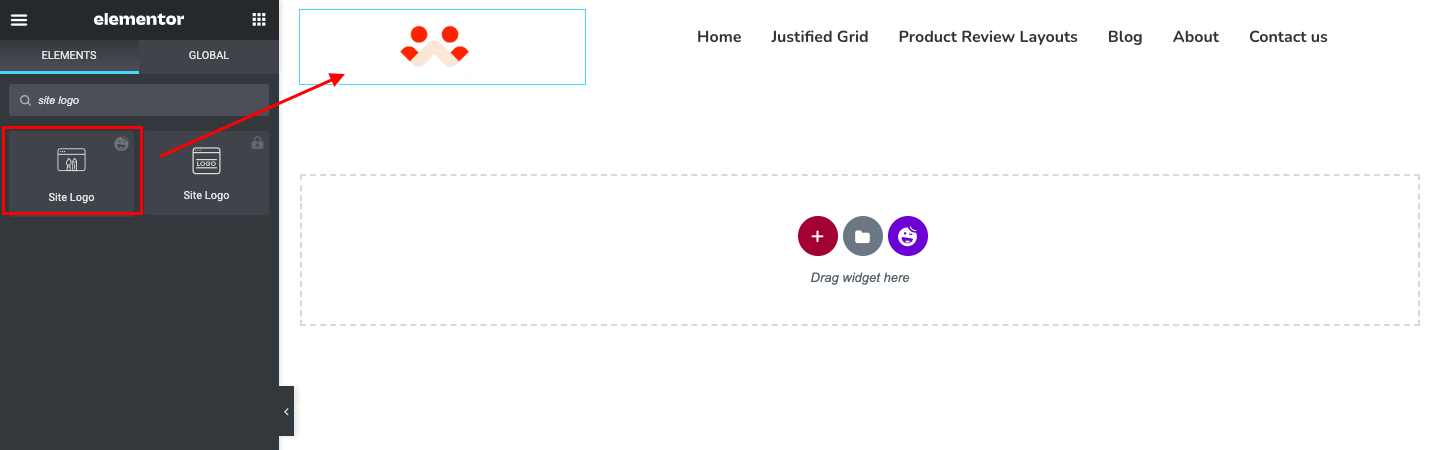 HappyAddons introduce Generatorul de teme gratuit pentru utilizatorii Elementor 5 Set Site Logo for Header with HappyAddons