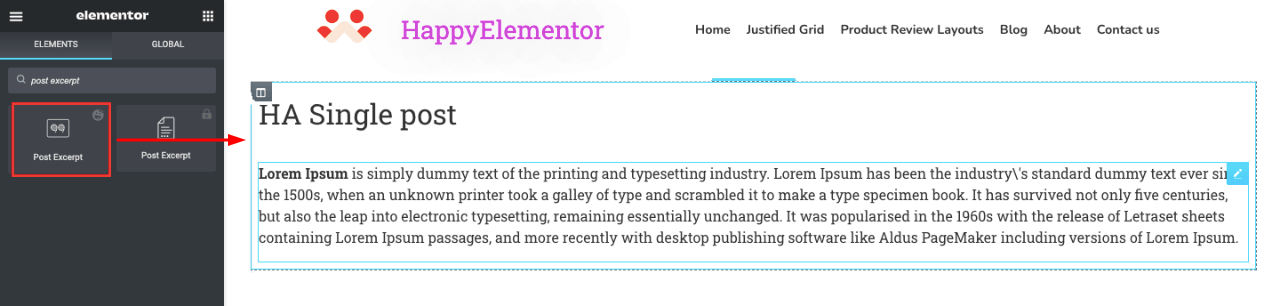 HappyAddons introduce Generatorul de teme gratuit pentru utilizatorii Elementor 10 How to Add Post Excerpt to Elementor Website Using HappyAddons