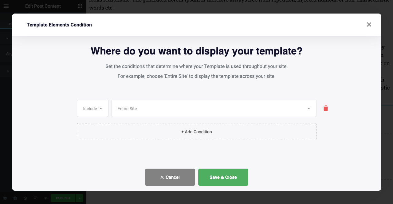 HappyAddons introduce Teme Builder gratuit pentru utilizatorii Elementor 21 Free Template Condition for HappyAddons Theme Builder Users
