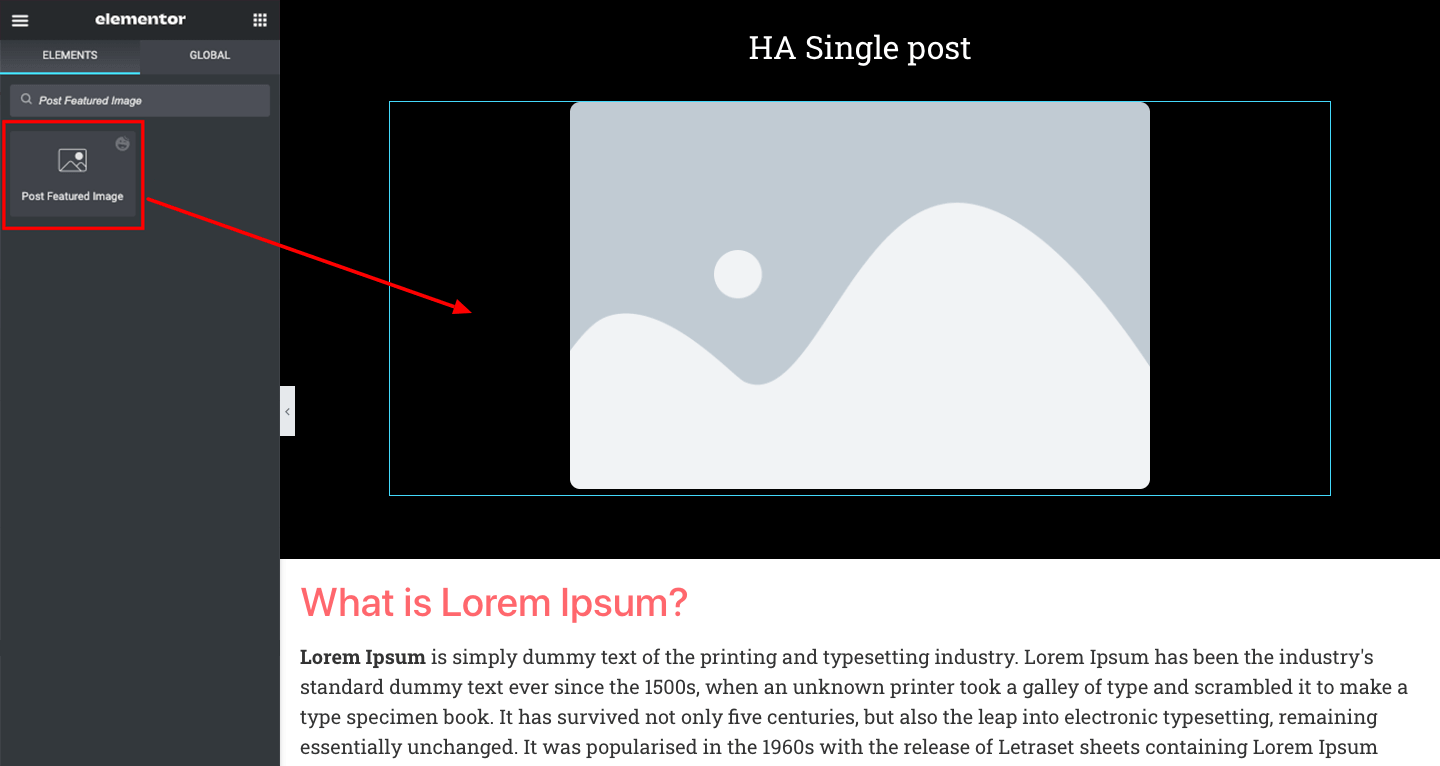 HappyAddons introduce Generatorul de teme gratuit pentru utilizatorii Elementor 12 How to Add Post-Featured-Image to Elementor Website Using HappyAddons
