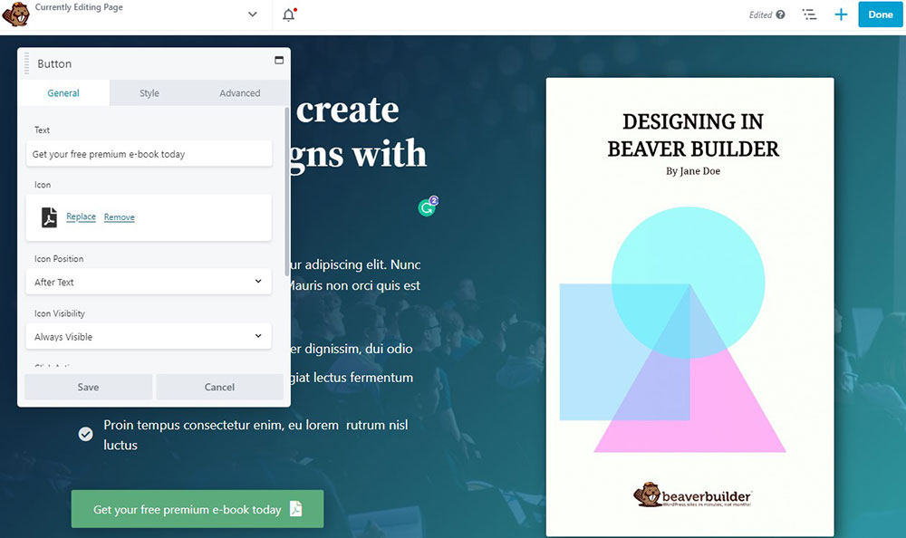 Beaver Builder Modülü Ayarlarını Düzenle