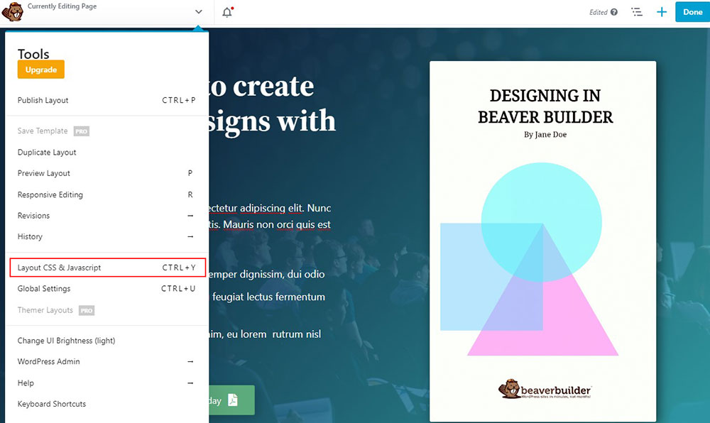 Beaver Builder CSS Düzen Seçeneği