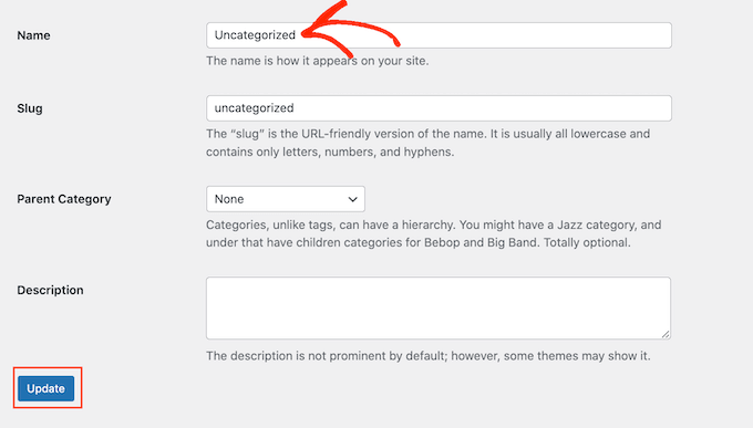 Varsayılan WordPress kategorisi nasıl yeniden adlandırılır? How to rename the default WordPress category