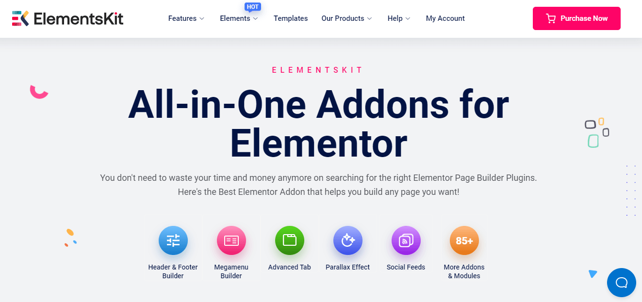 ElementsKit ، ملحق Elementor الكل في واحد