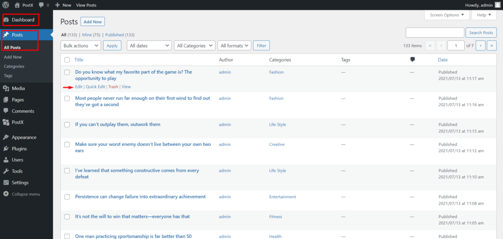 如何使用 PostX 3 在 WordPress 中添加精选视频缩略图 PostX All Post Editing