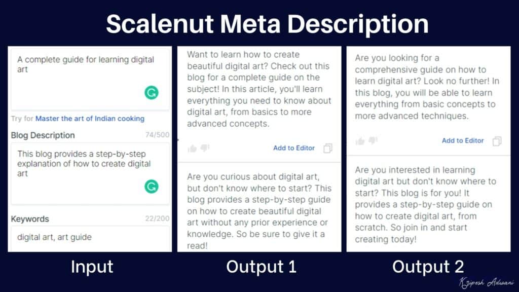 Meta descrição Scalenut
