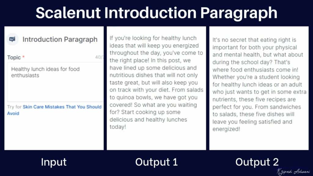 Scalenut Introdução Parágrafo