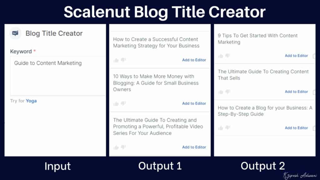 Criador do Título do Blog Scalenut