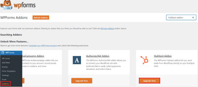 download-hupspot-addons Click Upgrade Now button below HubSpot addon