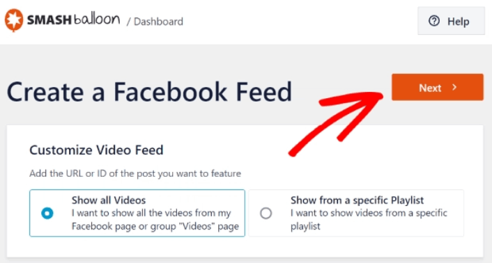 Feed de todos os vídeos do Facebook