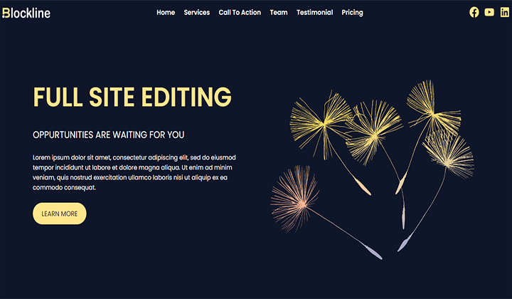 11+ Temă WordPress cu derulare pe o pagină Descărcare gratuită 2023 7 blockline 432