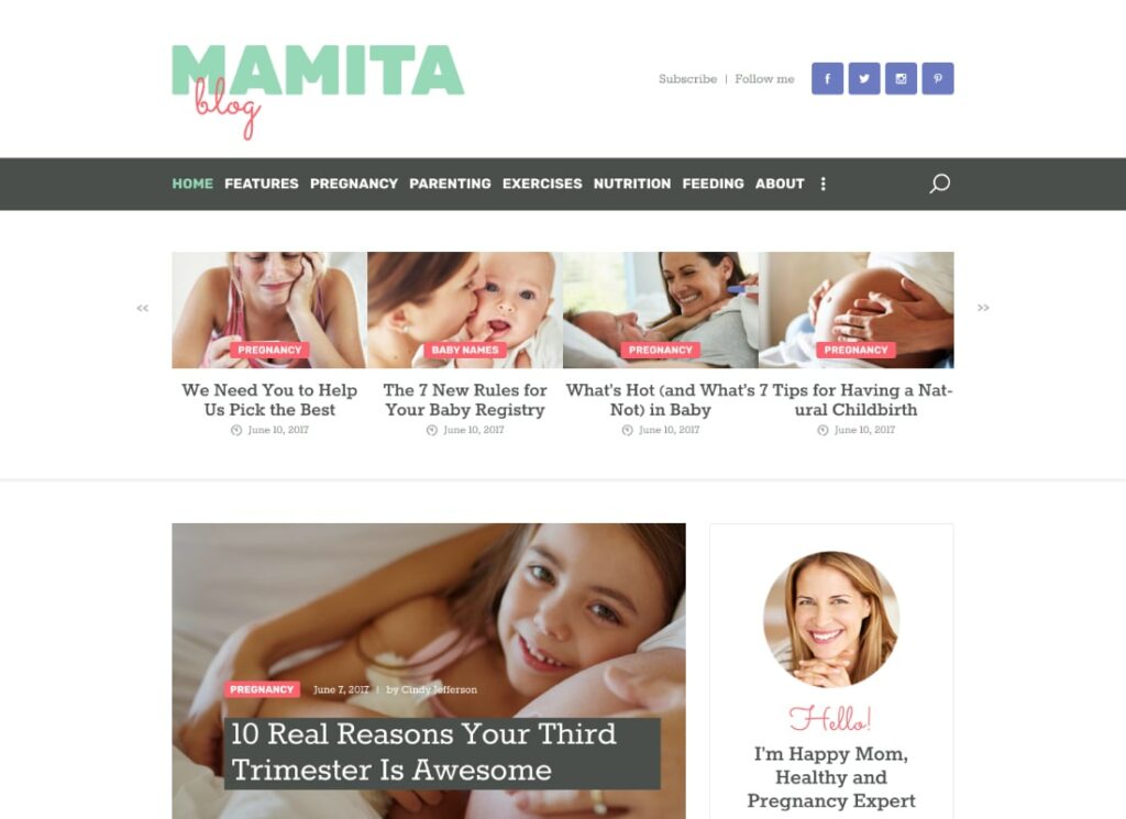Mamita | Gravidez e Maternidade Cinique Blog Tema WordPress
