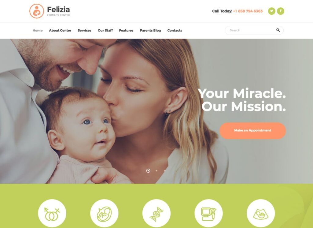 Felizia | Centro de Fertilidade e Tema Médico WordPress