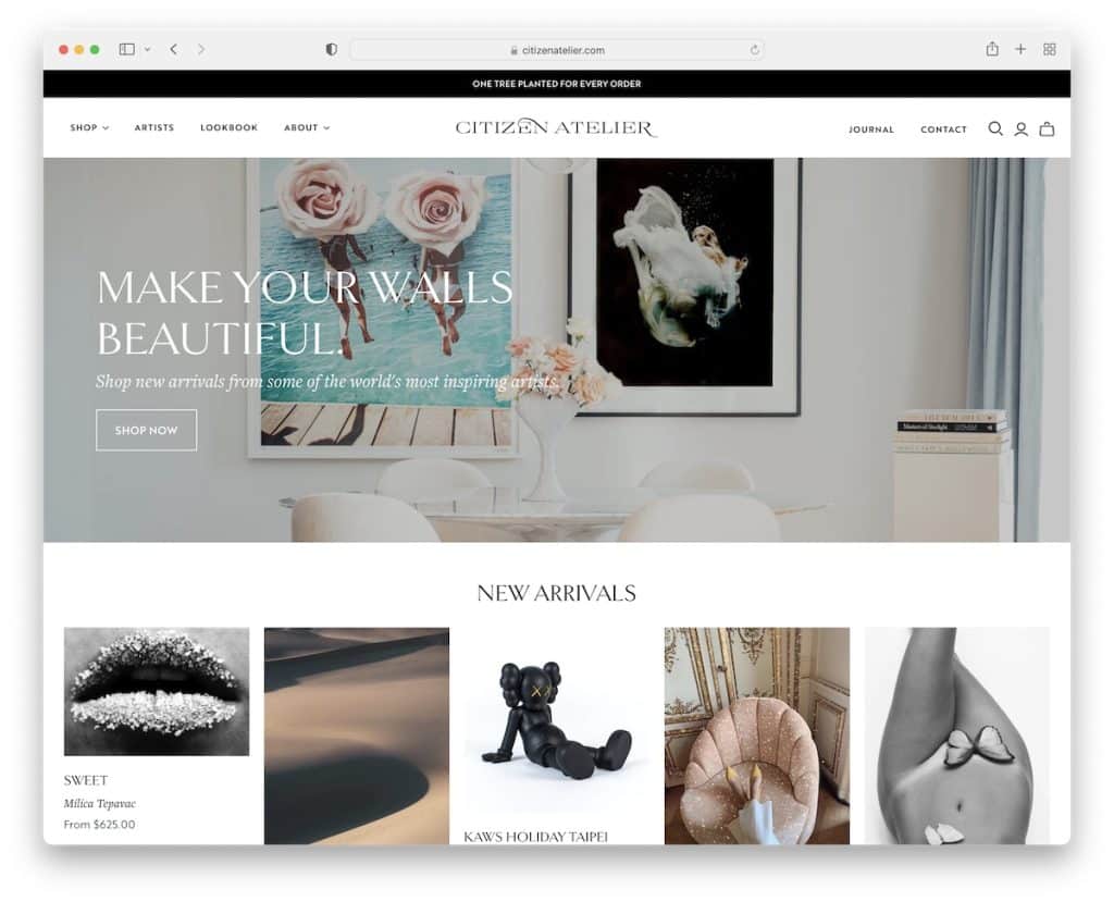 sitio web del portafolio de arte de Citizen Atelier