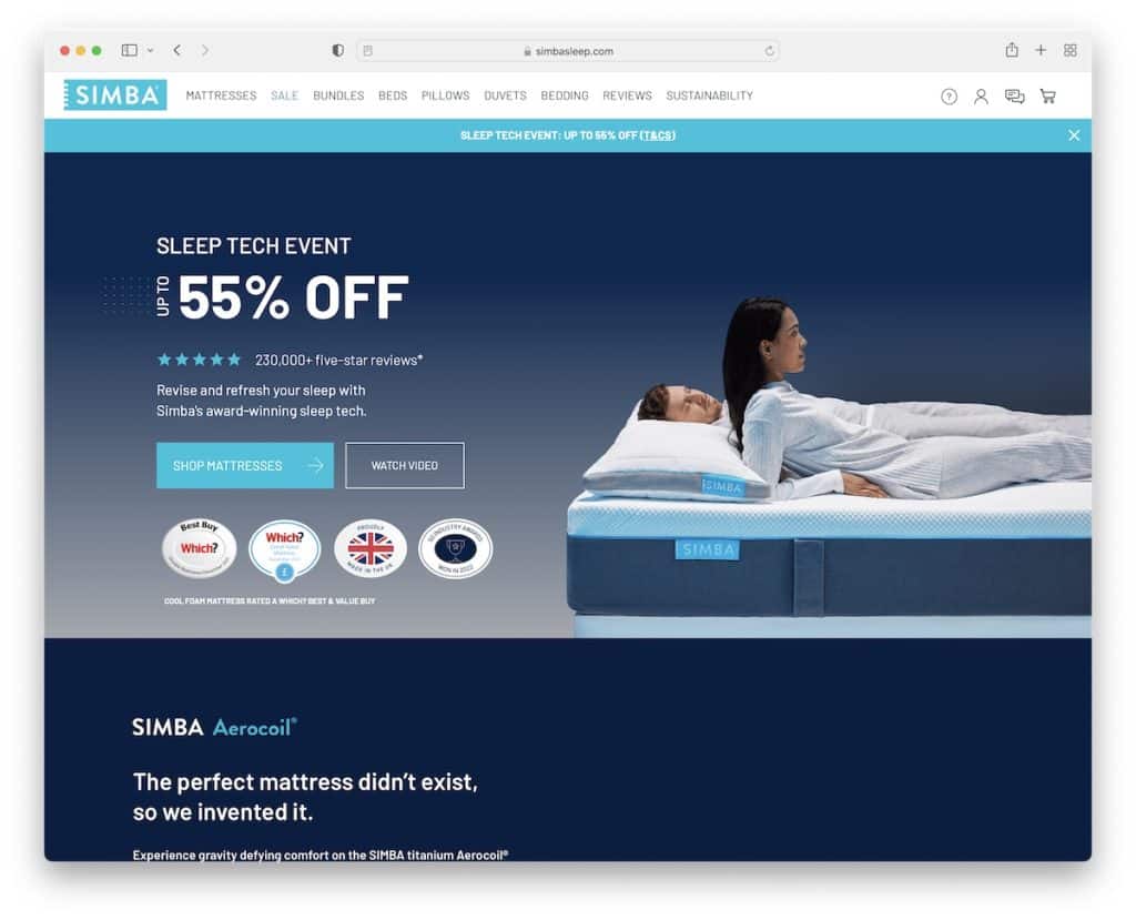 site web shopify de simba