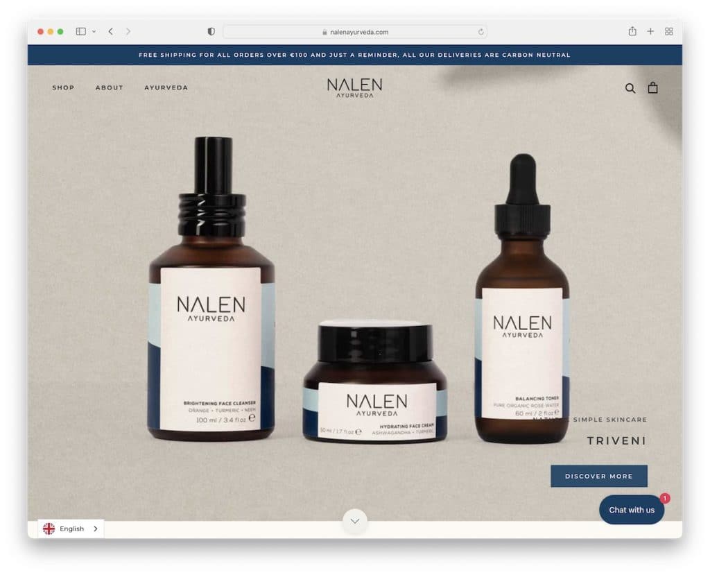 site Web de petite entreprise nalen ayurveda