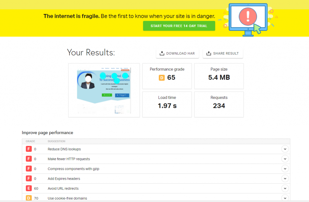 13 cele mai bune metode pentru a face mai puține solicitări HTTP în WordPress 3 Pingdom: Website performance tool
